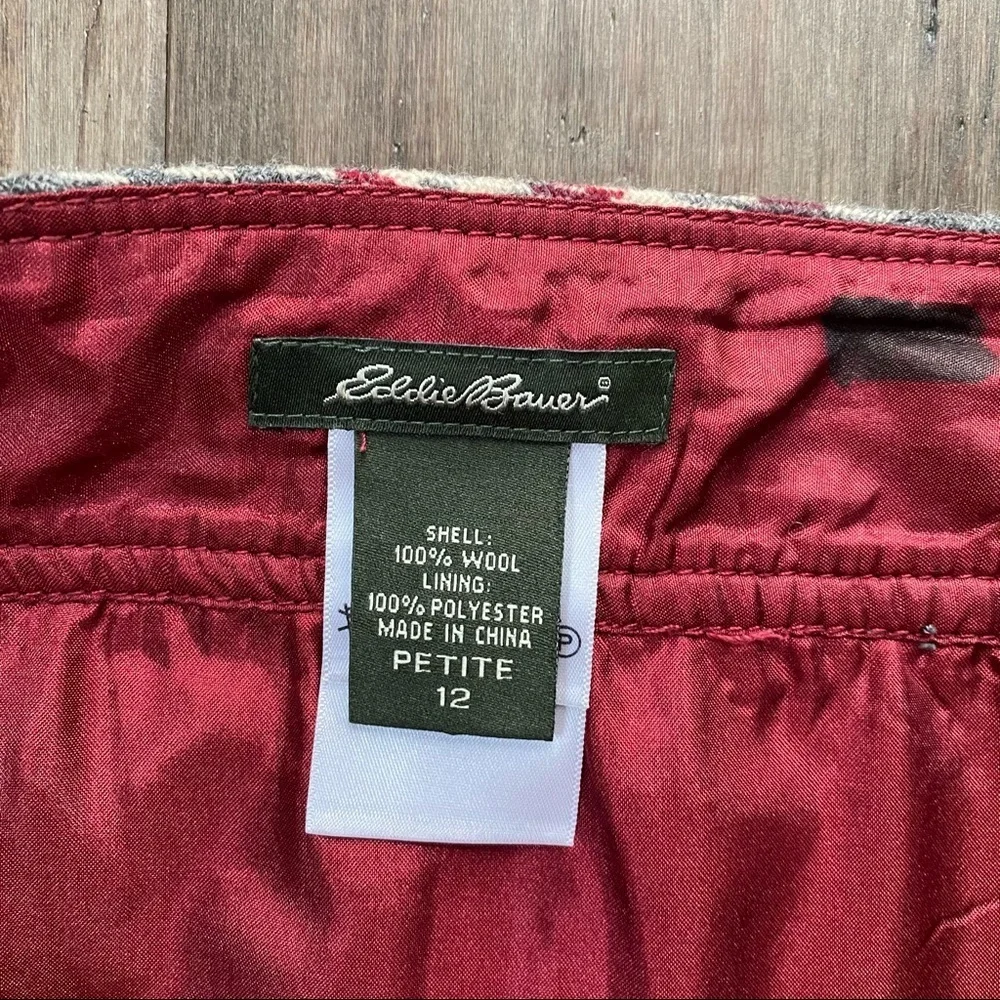 Eddie Bauer wool plaid wrap‎ skirt - Picture 5 of 10